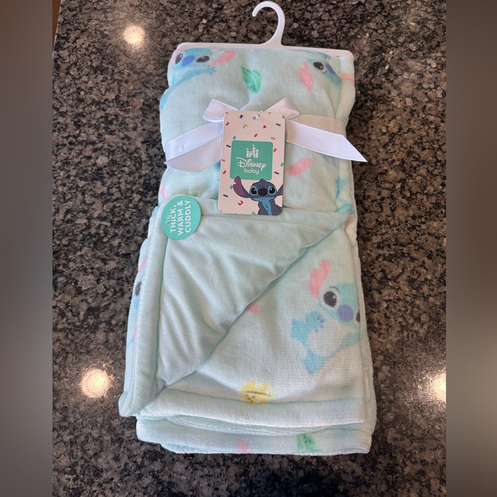 Disney Baby Stitch Blanket - Blue and Pink
